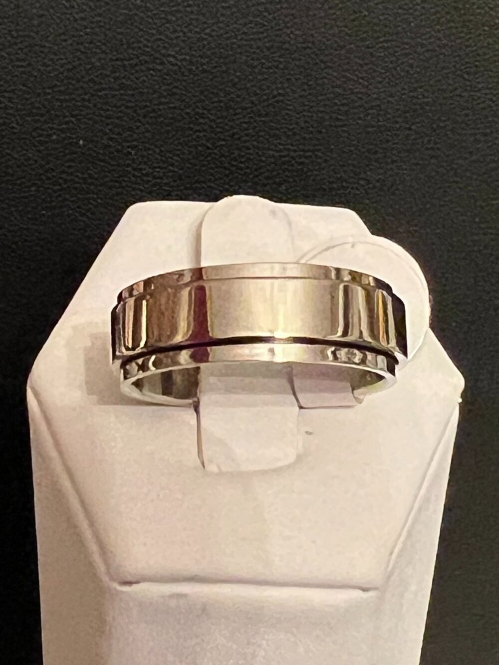 Stainless Steel 7mm Wide Spinner Band Ring Size 11 (317)